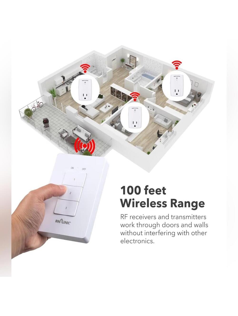 Wireless Remote Control Outlet Set - Picture 3 of 10